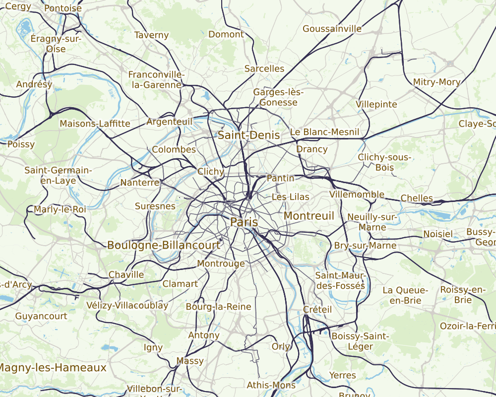 SNCF Transport at zoom 10
