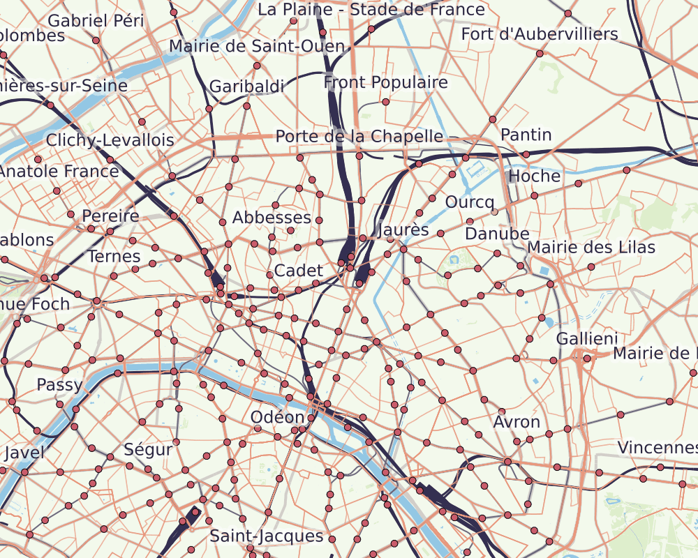 SNCF Transport at zoom 12