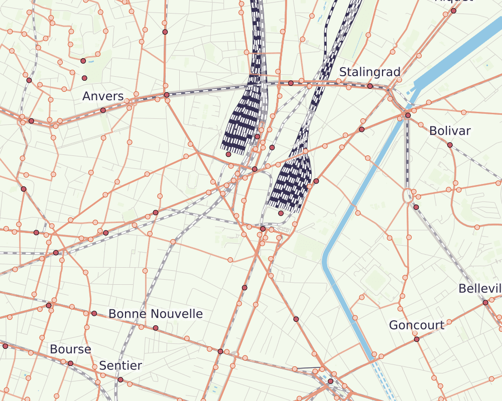 SNCF Transport at zoom 14